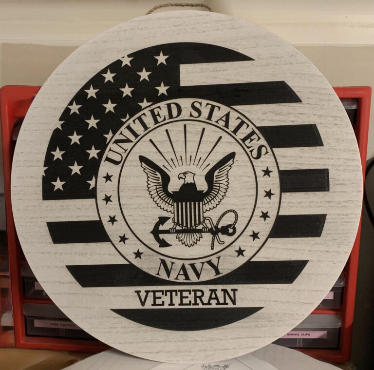 Wood Military Sign